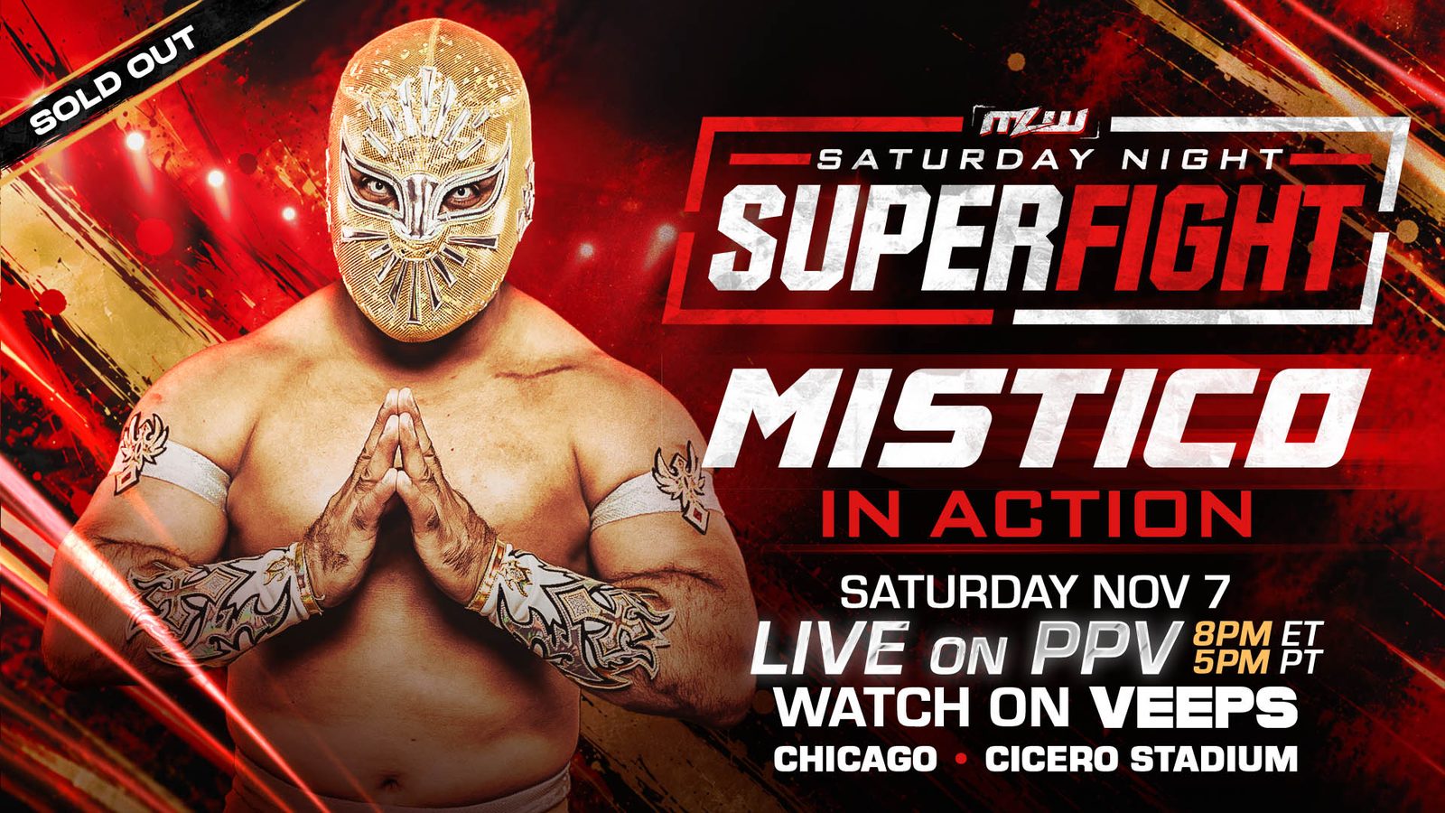 Místico confirmado para Saturday Night SuperFight de MLW