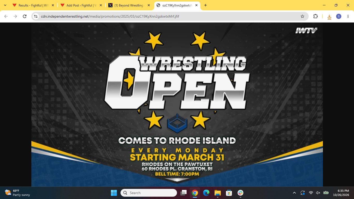 Beyond Wrestling podría acabar con sus shows semanales en Rhode Island